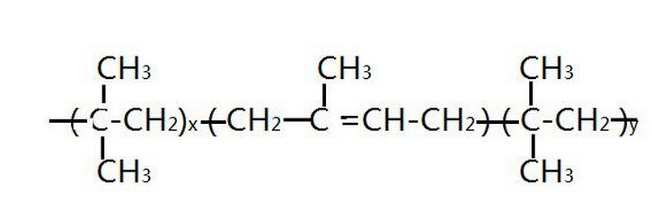 丁基橡膠IIR的分子結(jié)構(gòu)